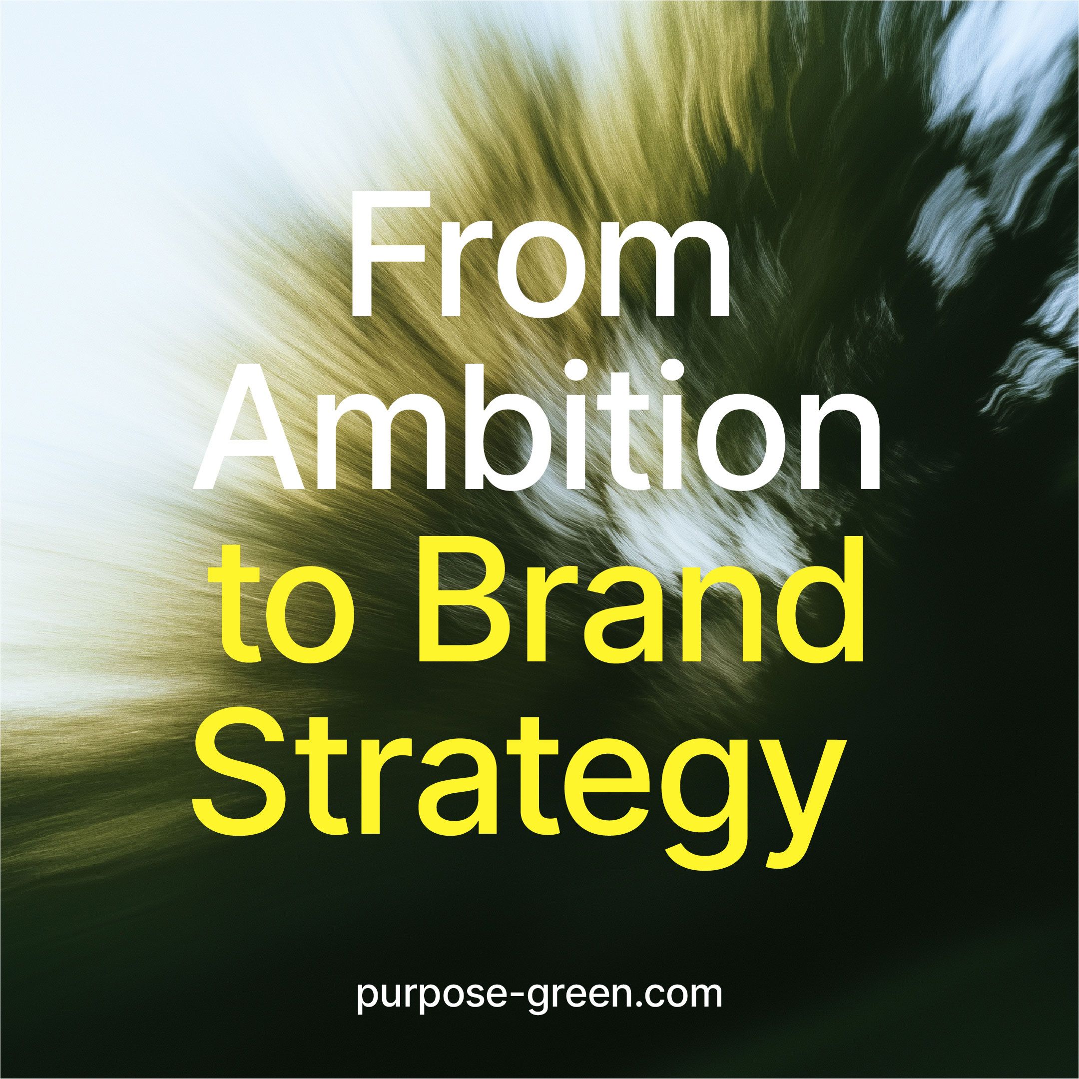 From Ambition to Brand Strategy