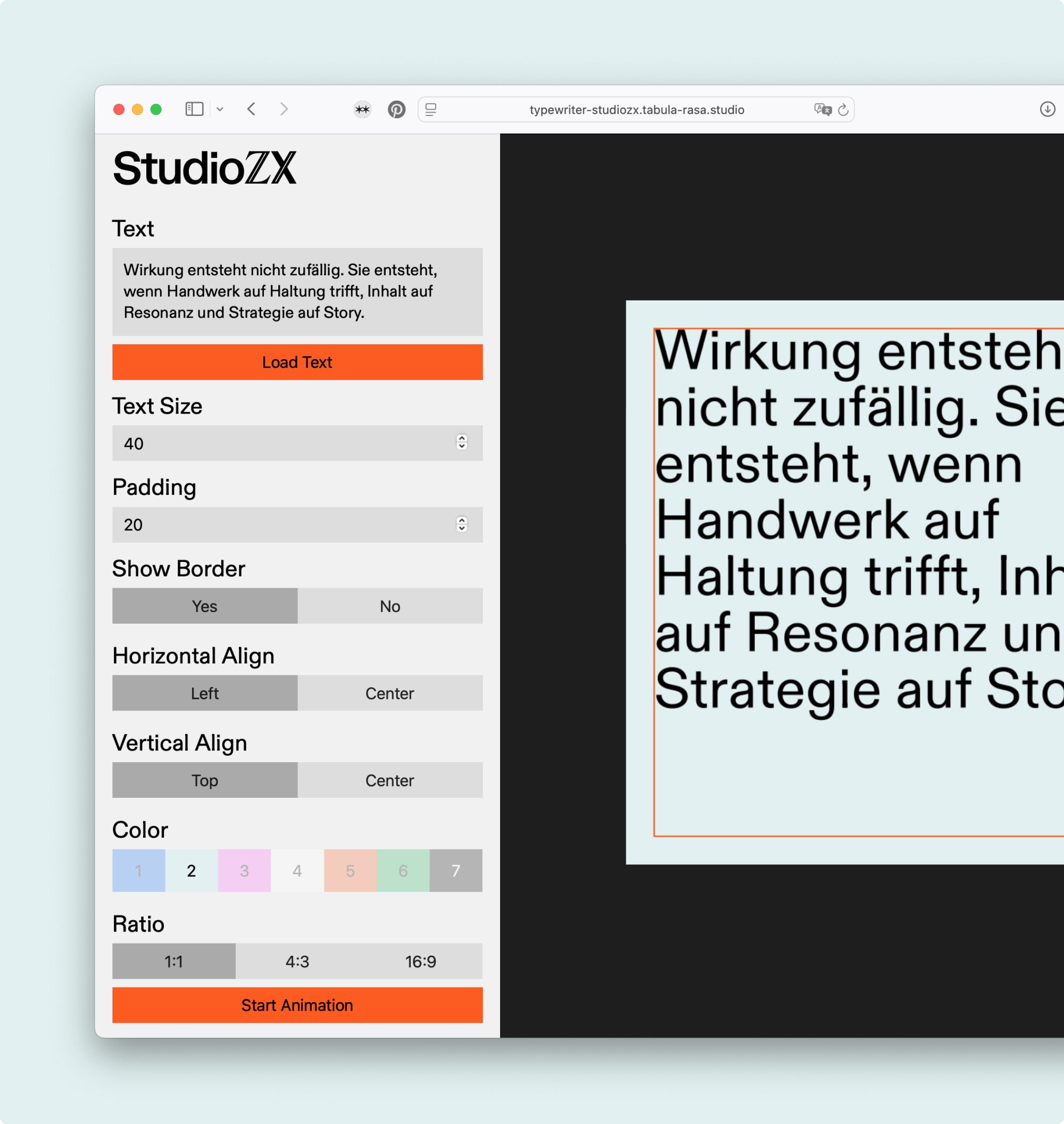 Studio ZX Custom Type Tool