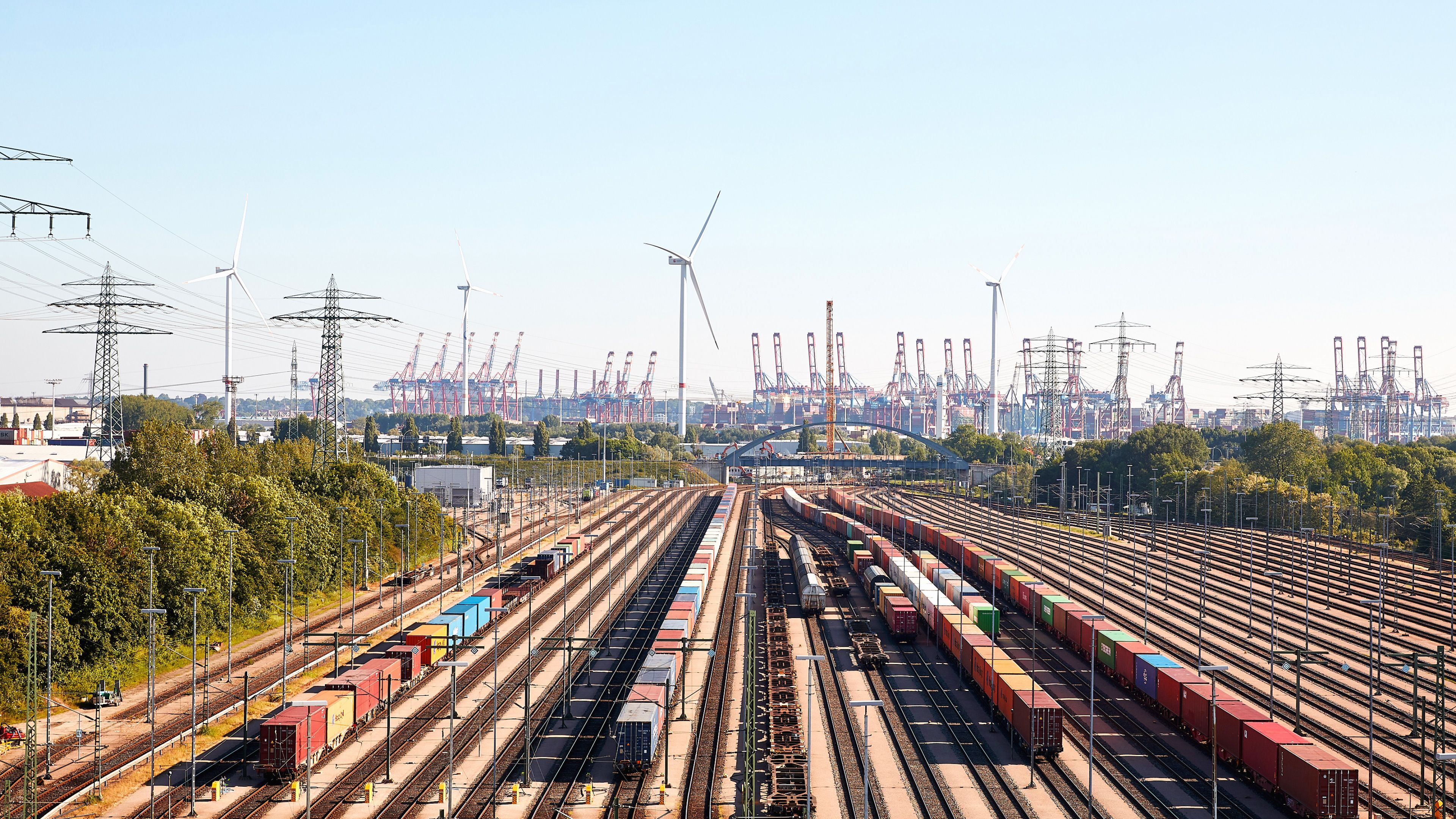  Hafenentwicklungsplan, Blick über den Hafen vom Tower Hafenbahn