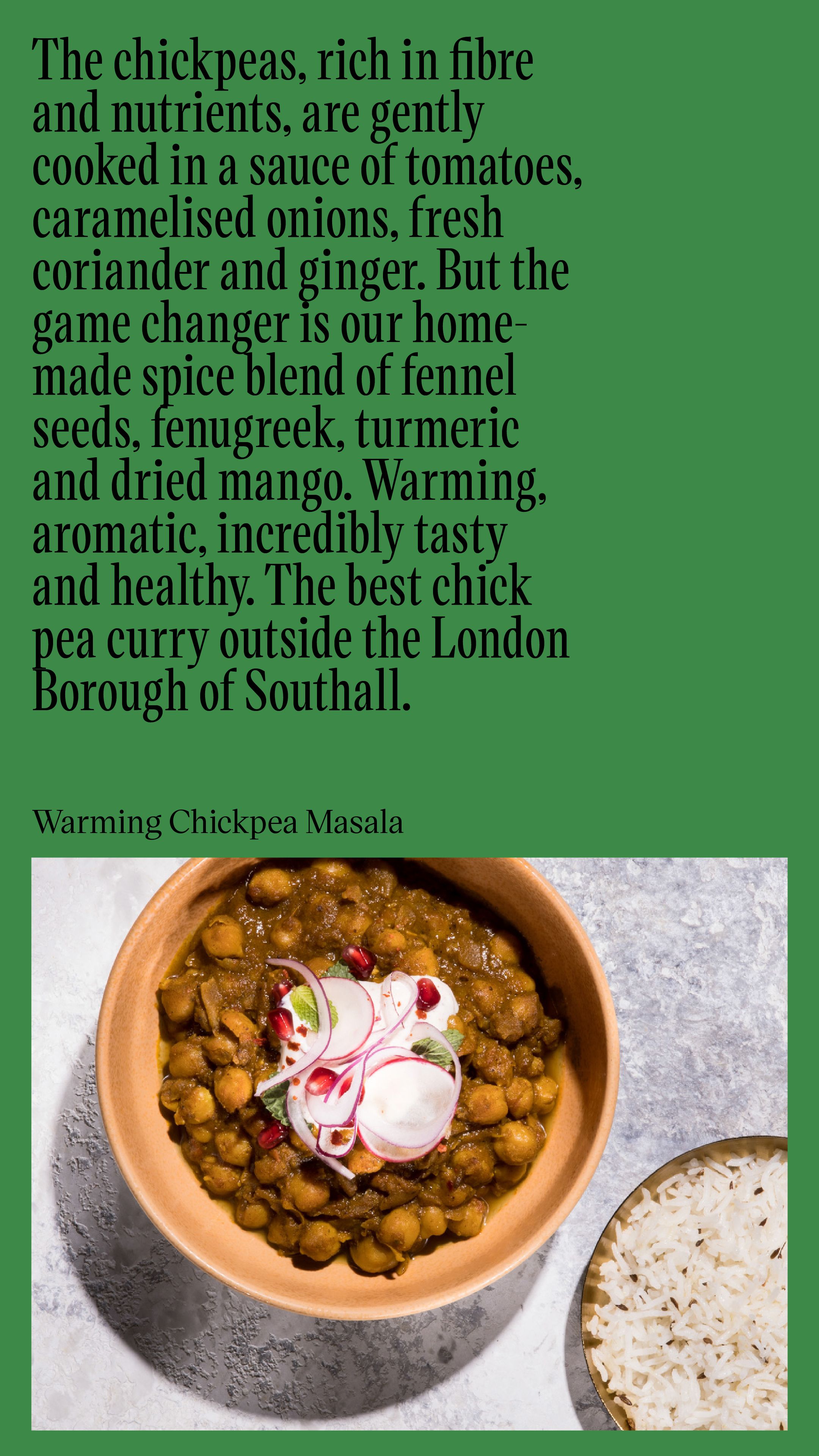 JaiJai Editorial Information Warming Chickpea Masala