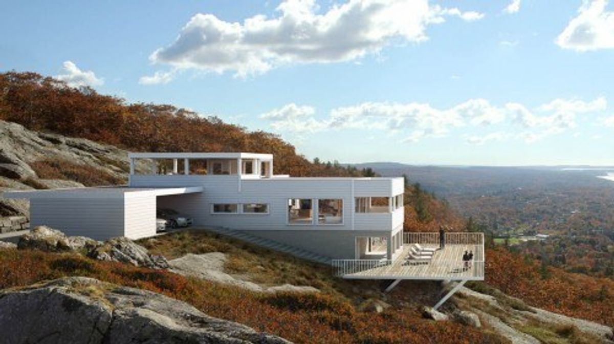 Hustypen Bergen fra Horten Hus er selve definisjonen på majestetisk modernisme med gjennomlys.
