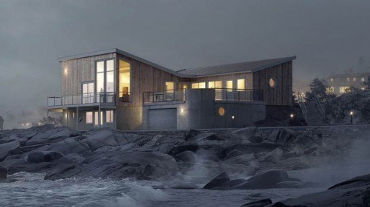 Hustypen Stavanger fra Horten Hus er en modernistisk bolig med en fasade som utfordrer.
