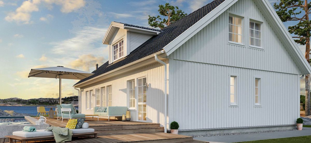 Husmodell Åse fra Älvsbyhus er et klassisk hus med fleksible løsninger.