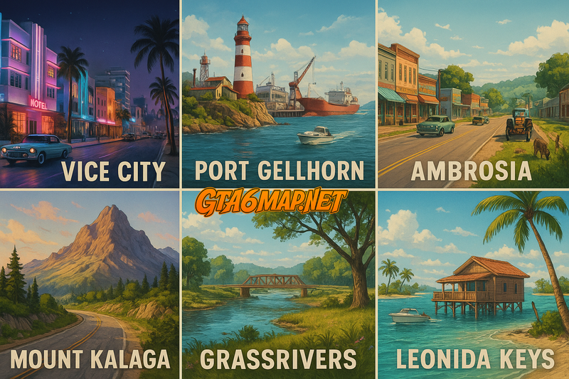 GTA 6 Confirmed Locations Collage