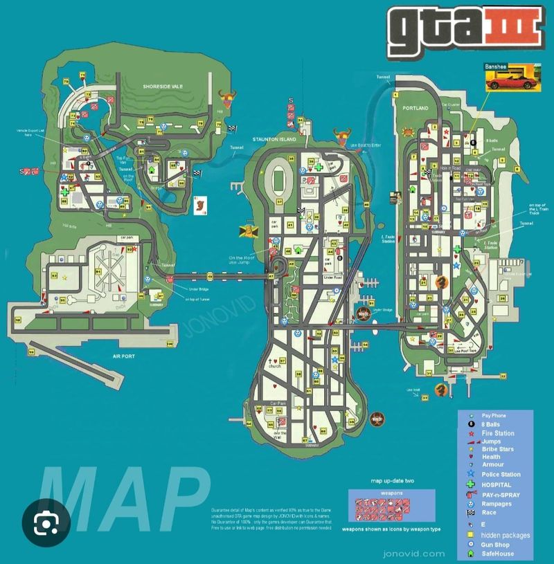 GTA 3 Map Full View