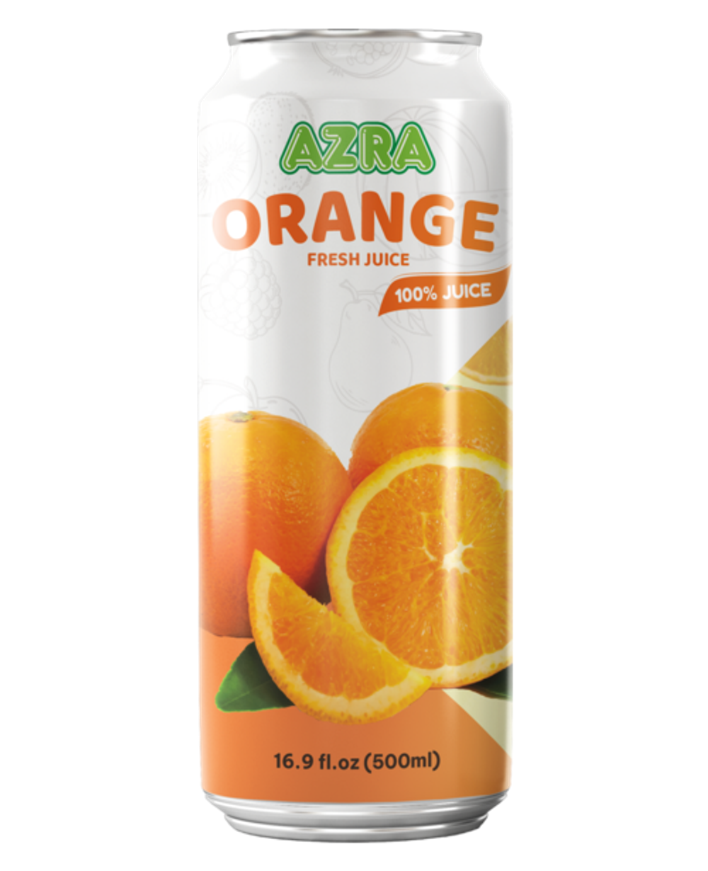 Nước ép cam Azra 500ml lon đứng