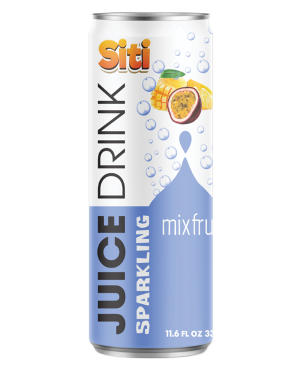 Nước có ga vị trái cây hỗn hợp Siti 330ml lon slim
