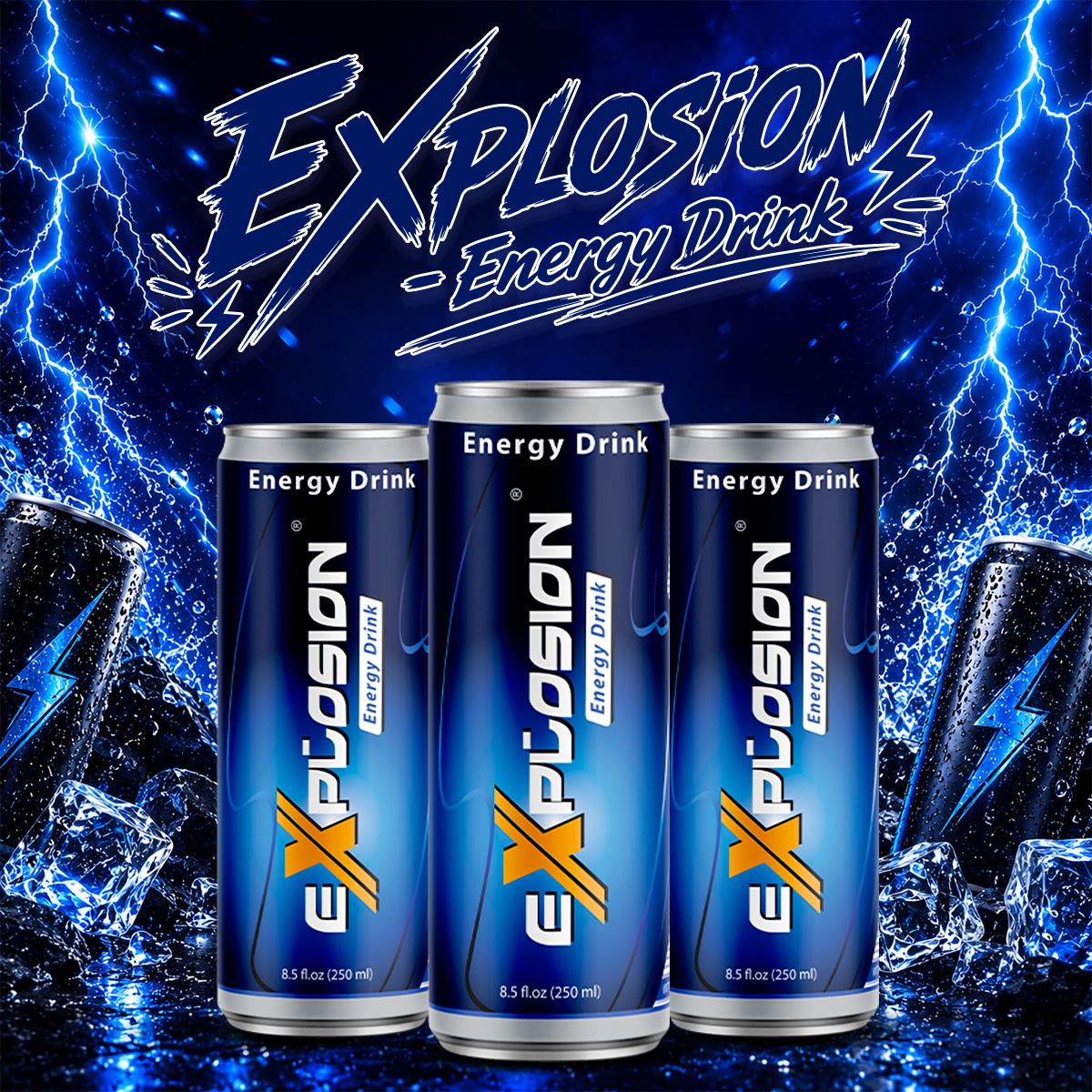 Explosion - Nước tăng lực – 250ml lon slim