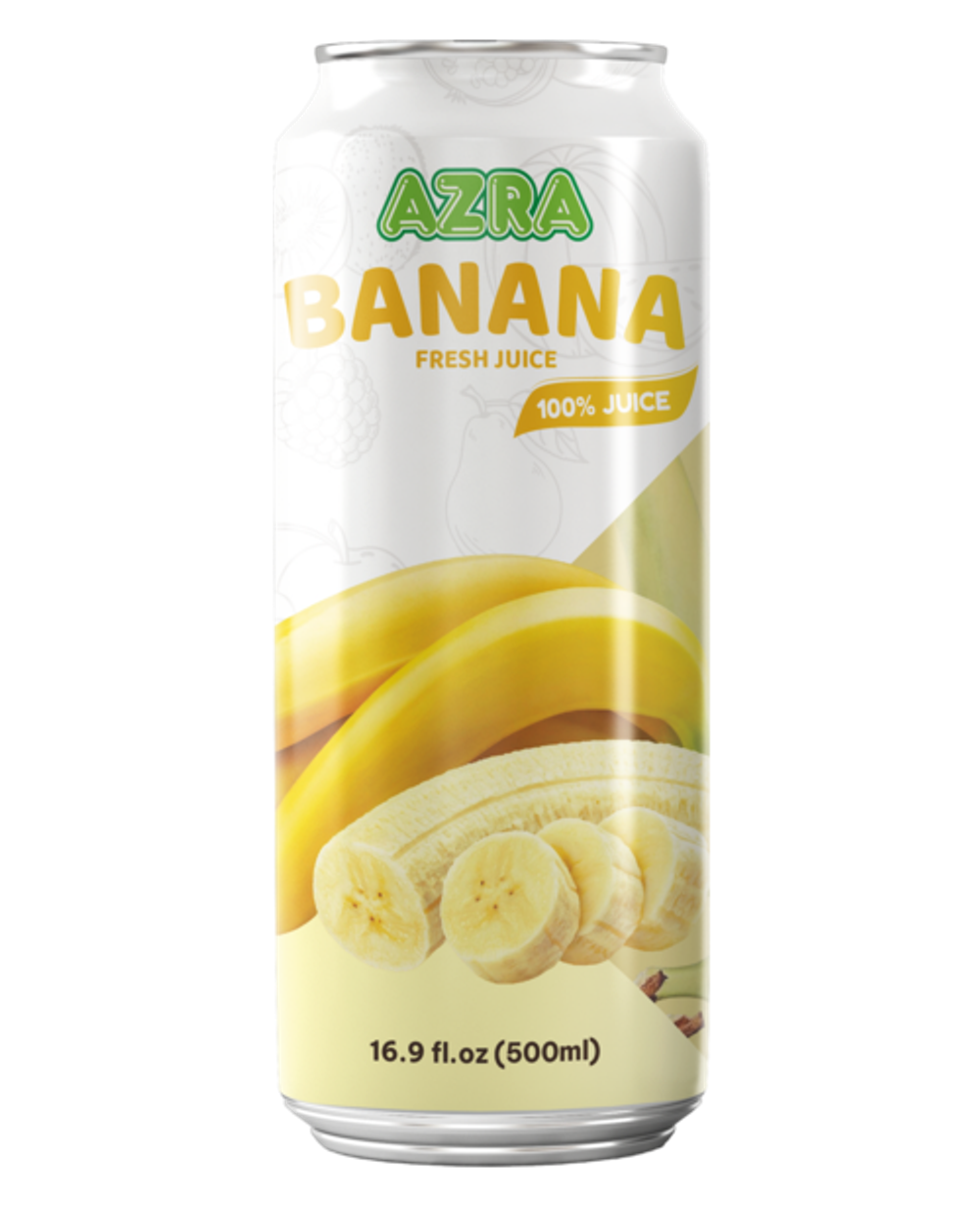 Nước ép chuối Azra 500ml lon đứng