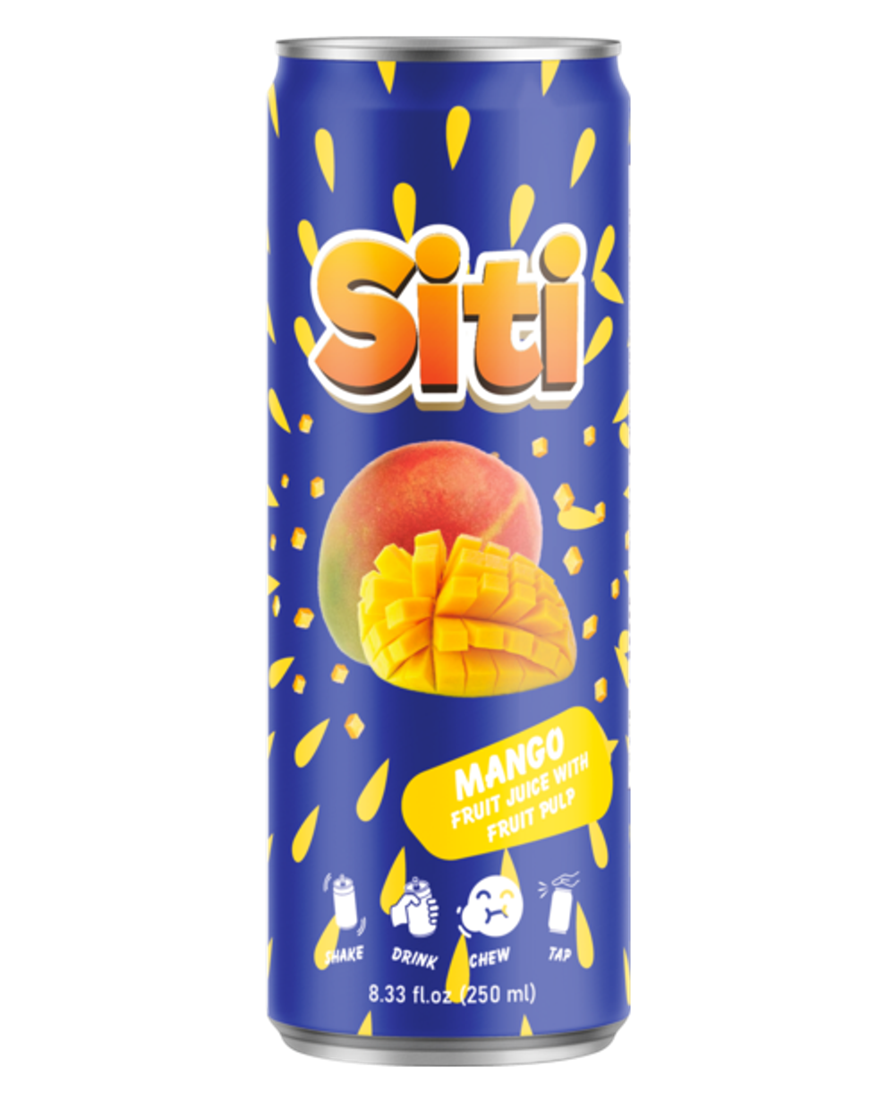 Nước ép xoài có thịt quả Siti 250ml lon slim