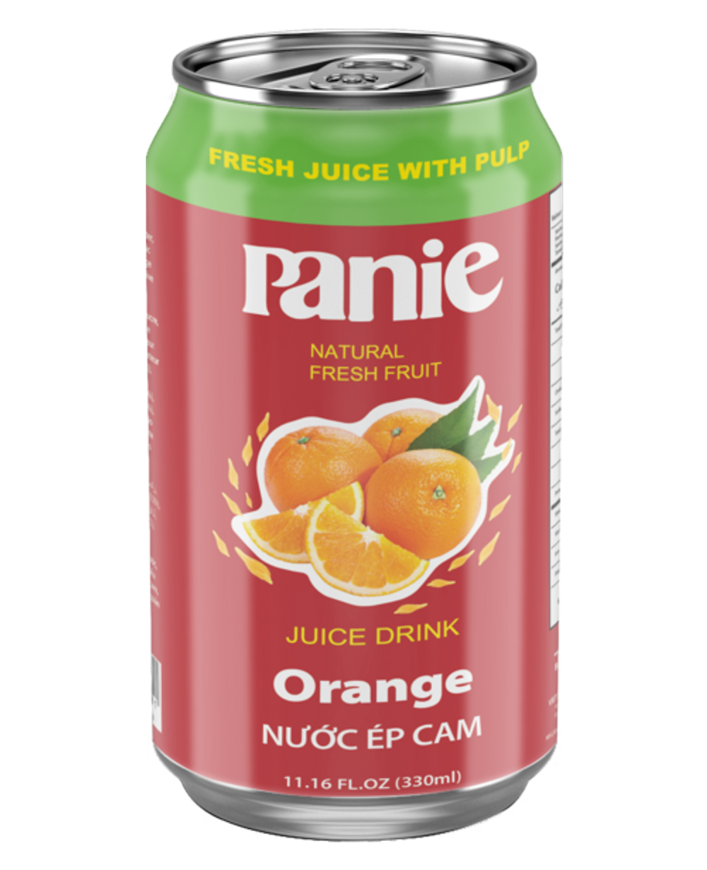 Nước ép cam Panie 330ml lon tiêu chuẩn