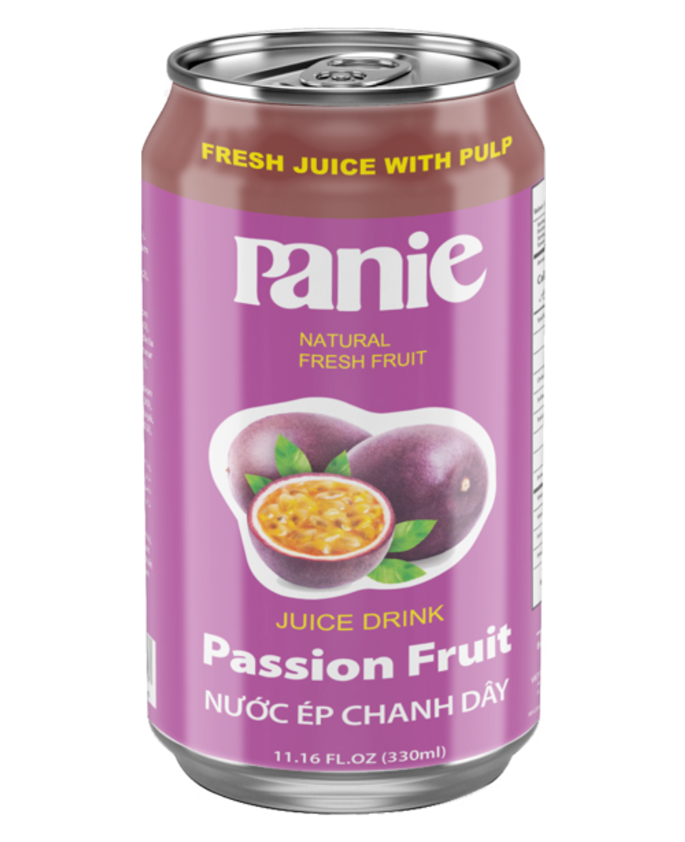 Nước ép chanh dây Panie 330ml lon tiêu chuẩn