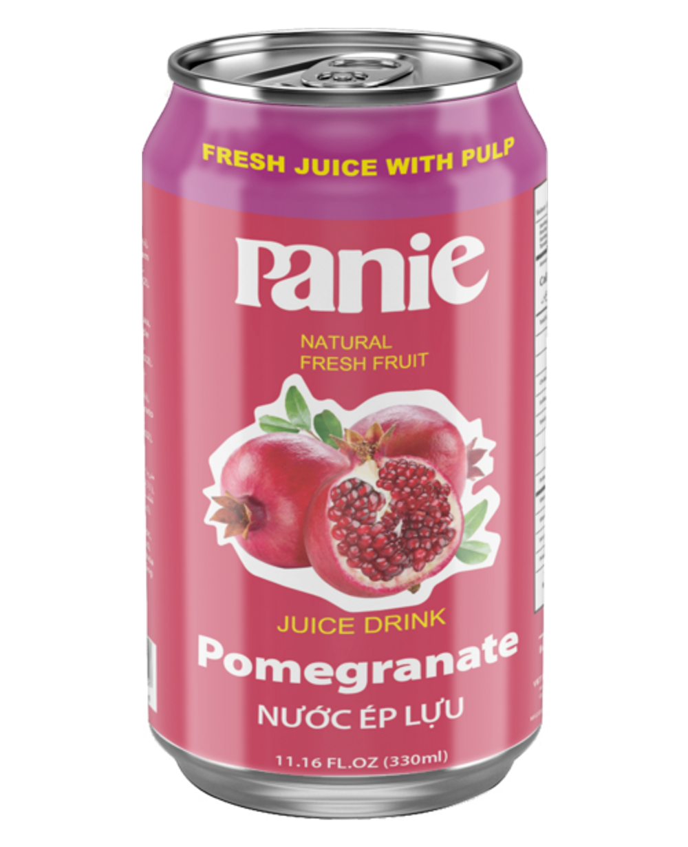 Nước ép lựu Panie 330ml lon tiêu chuẩn