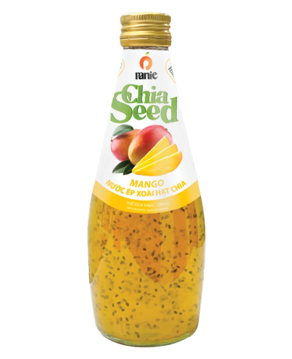 Panie Chia Seed Mango 290ml glass bottle