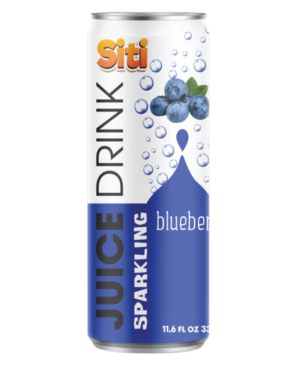 Nước có ga vị việt quất Siti 330ml lon slim