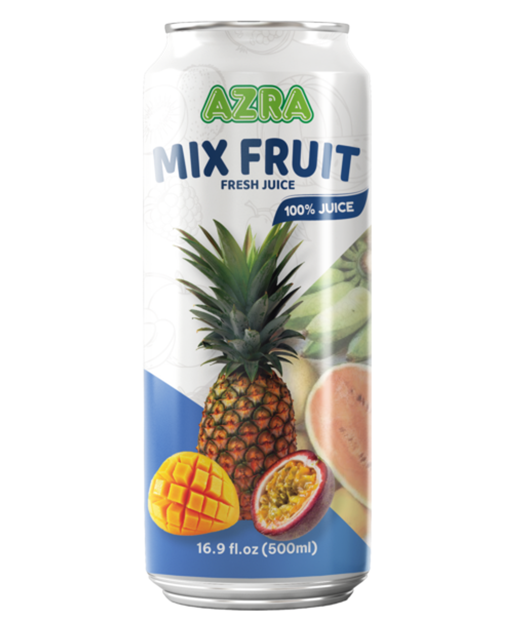 Nước ép trái cây hỗn hợp Azra 500ml lon đứng