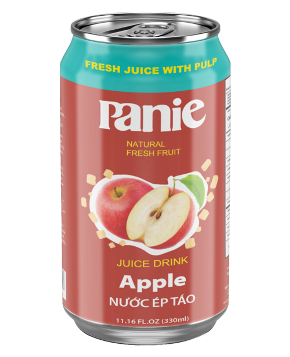Nước ép táo Panie 330ml lon tiêu chuẩn
