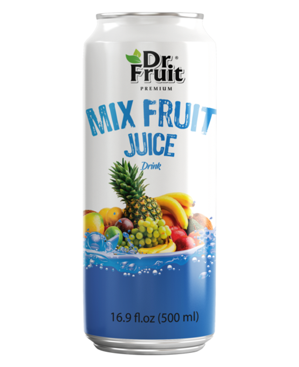 Nước ép trái cây hỗn hợp Dr.Fruit 500ml lon đứng