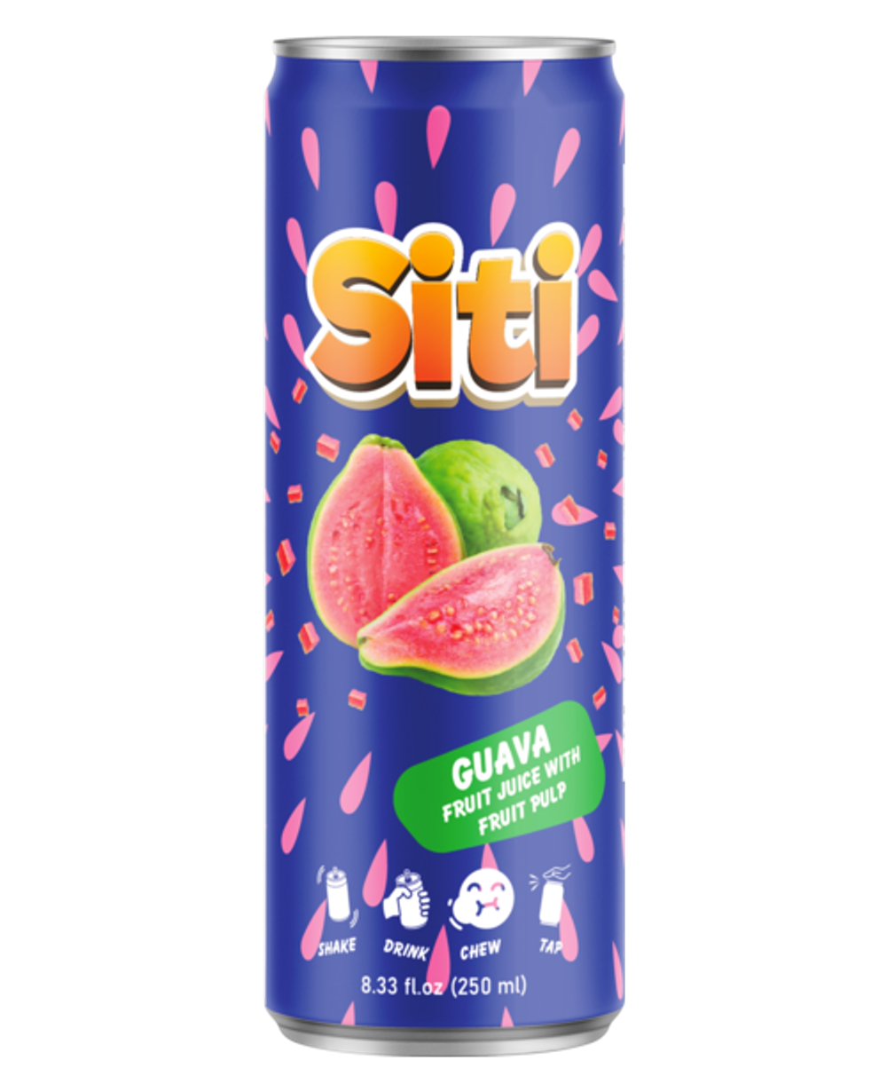 Nước ép ổi có thịt quả Siti 250ml lon slim
