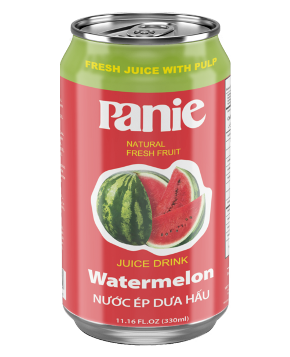Nước ép dưa hấu Panie 330ml lon tiêu chuẩn
