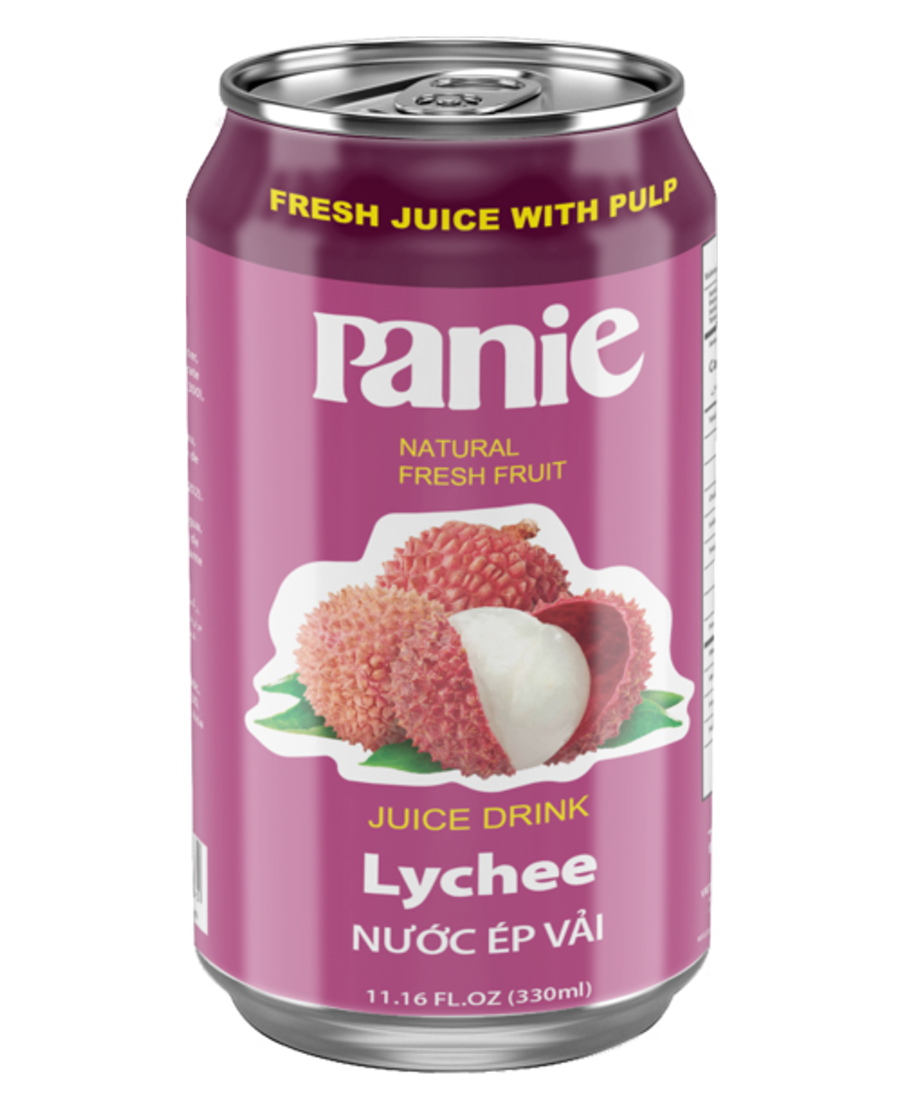 Nước ép vải Panie 330ml lon tiêu chuẩn