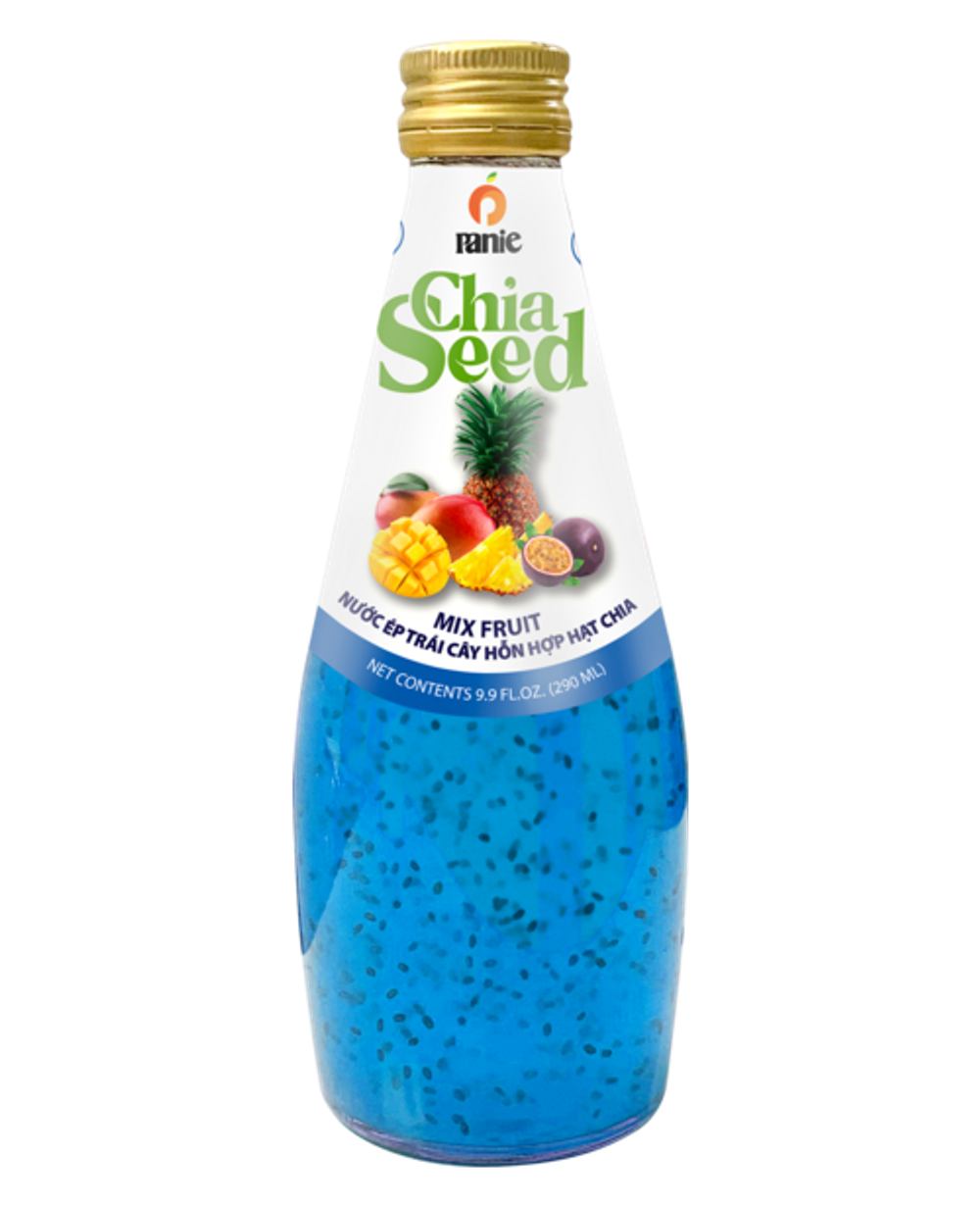 Panie Chia Seed Mixfruit 290ml glass bottle