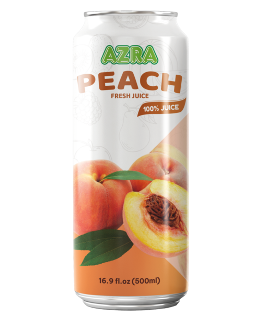 Nước ép đào Azra 500ml lon đứng