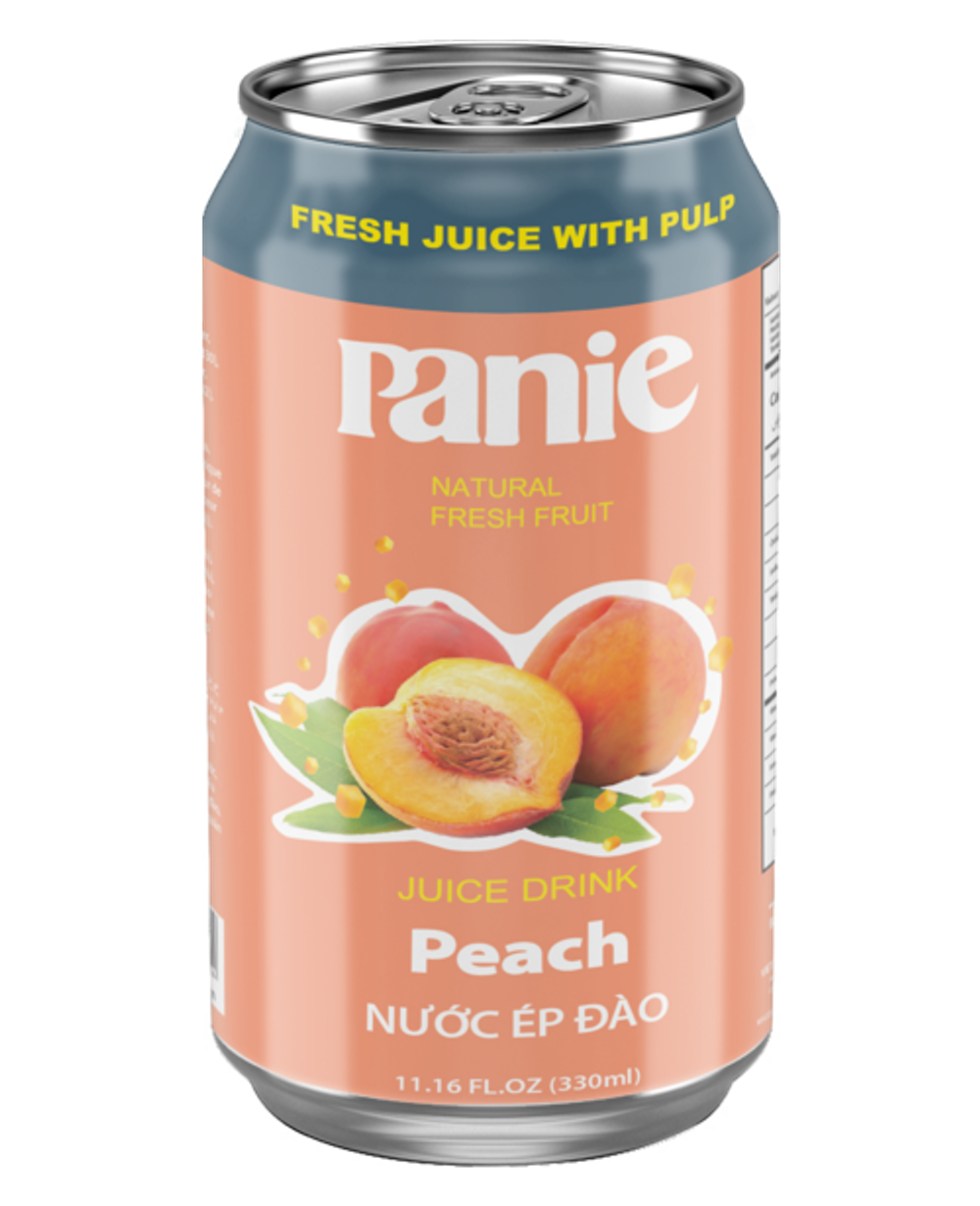 Nước ép đào Panie 330ml lon tiêu chuẩn