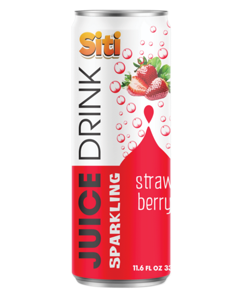 Nước có ga vị dâu Siti 330ml lon slim