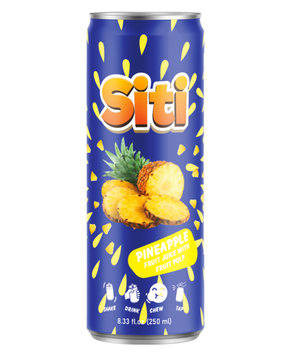 Nước ép dứa có thịt quả Siti 250ml lon slim