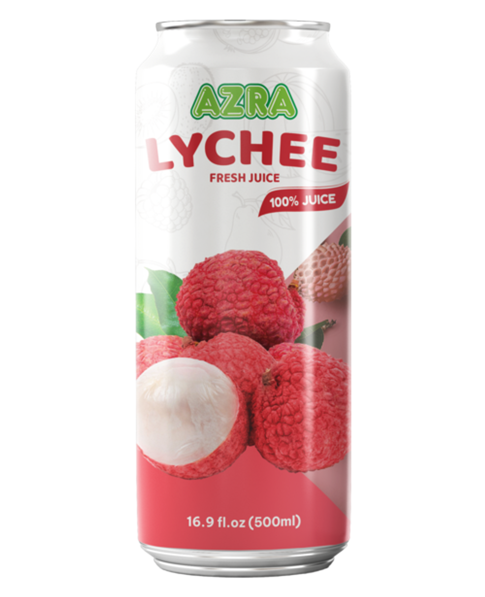 Nước ép vải Azra 500ml lon đứng