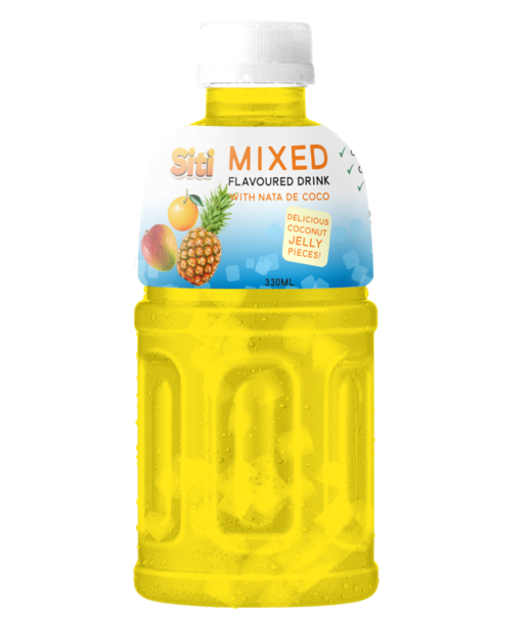 Nước trái cây hỗn hợp thạch dừa Siti 350ml chai PET