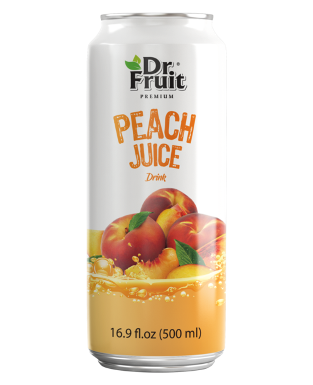 Nước ép đào Dr.Fruit 500ml lon đứng