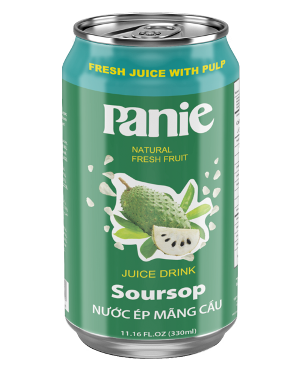 Nước ép mãng cầu Panie 330ml lon tiêu chuẩn