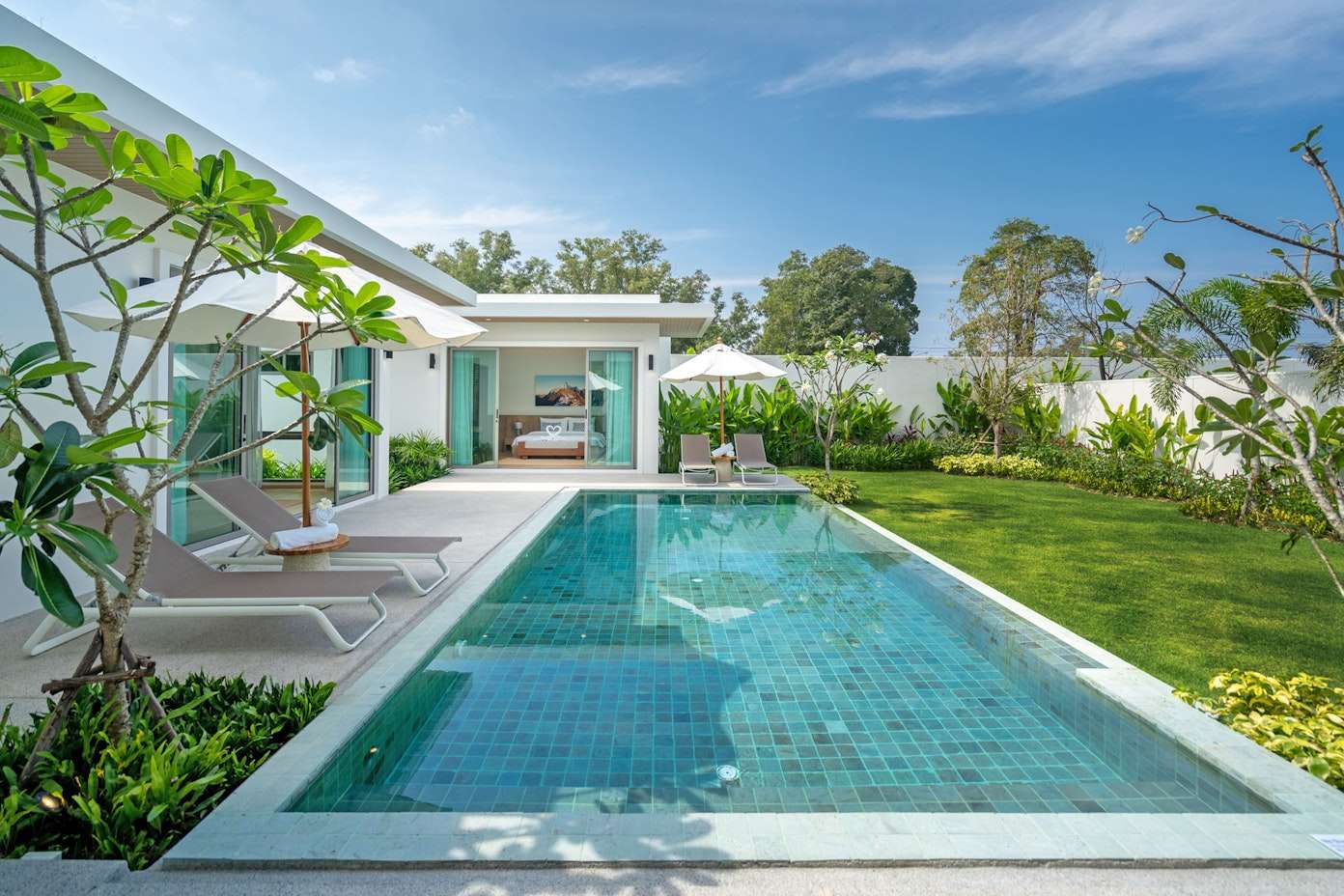 3-bedroom Shambhala Deluxe Garden Pool Villa in Bangtao for rent main image