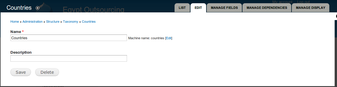 Illustration 1 for Drupal 7 - Create taxonomy based Countries list in 3 easy steps