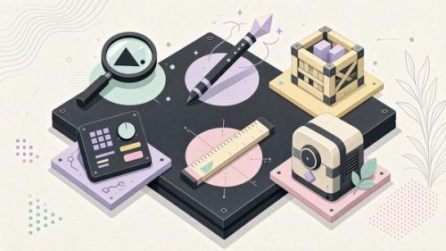 Workbench with six tools representing key development tasks.