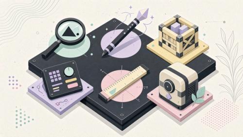 Workbench with six tools representing key development tasks.