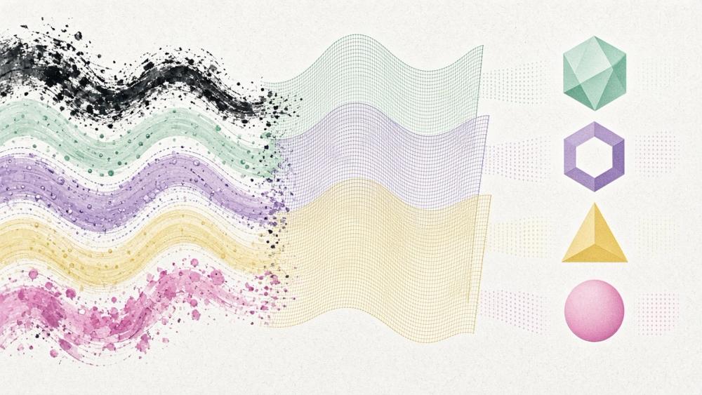 Four data streams passing through a security filter.