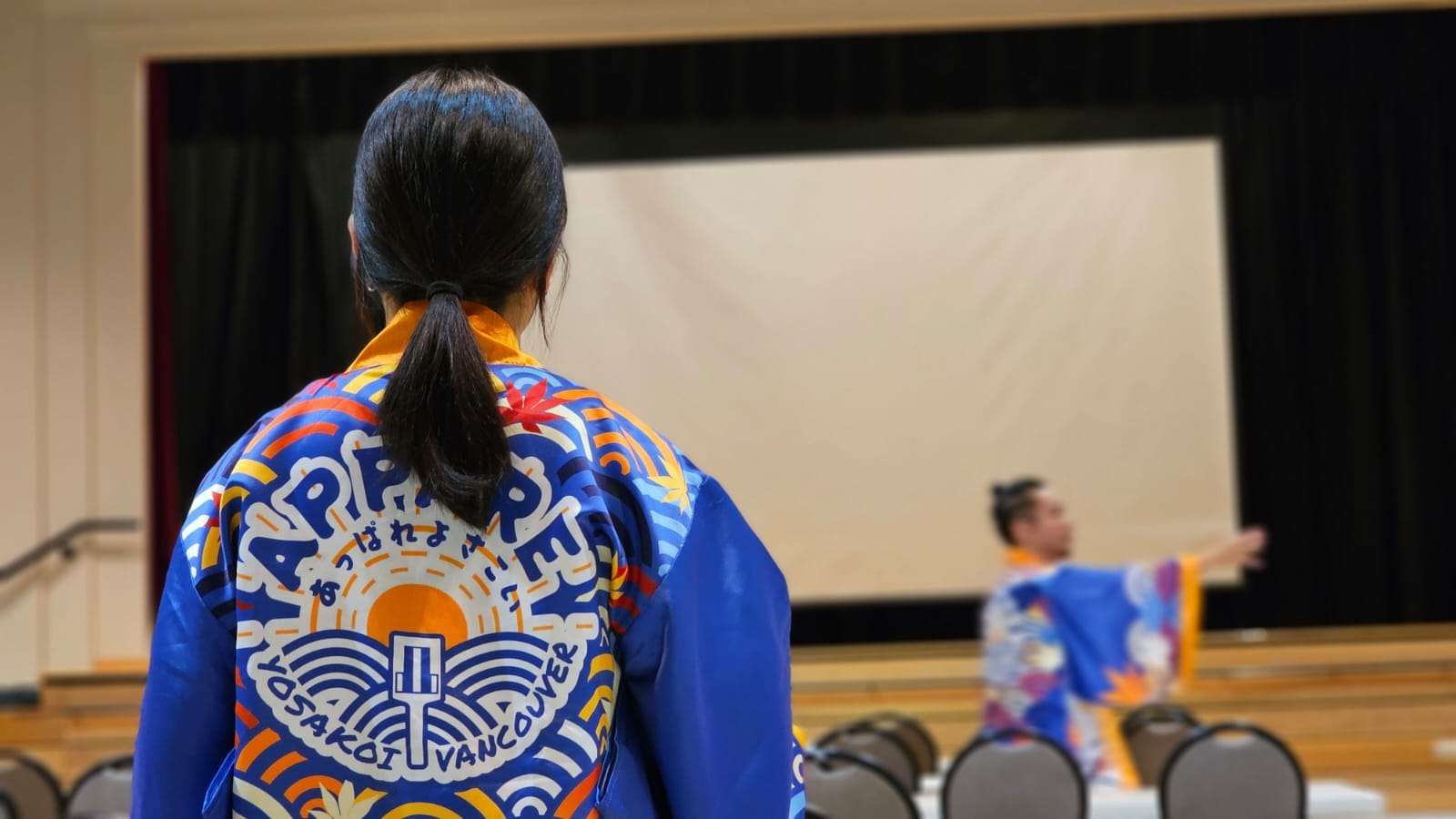 Himari and Yuhei at rehearsal