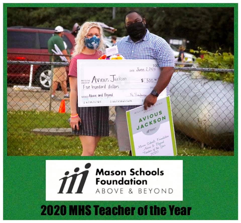 Avious Jackson with his award