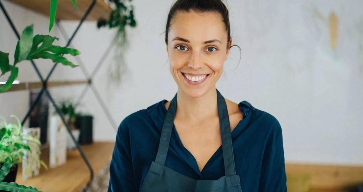 Sprout founder and chef shows one of her dishes