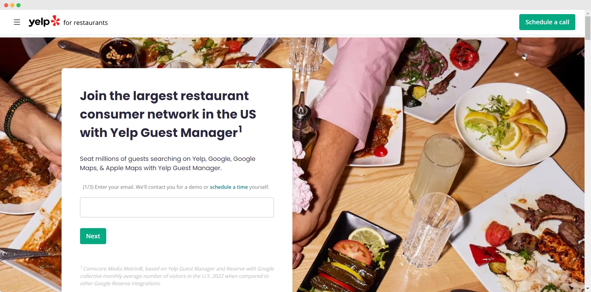 Screenshot of yelp-for restaurants