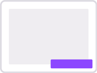 a white screen with a purple border and a purple rectangle in the middle .