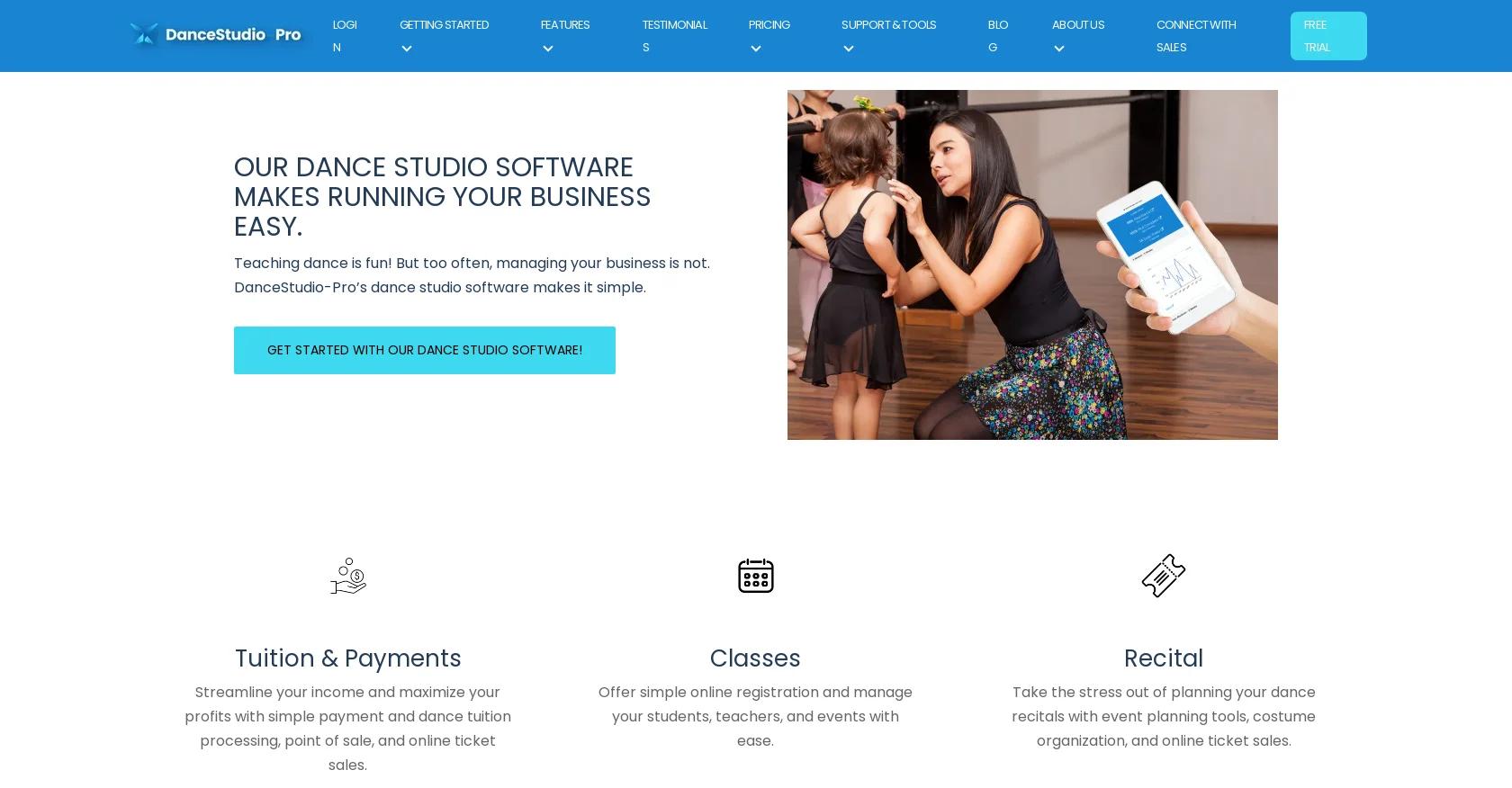 Screenshot of dance-studio pro