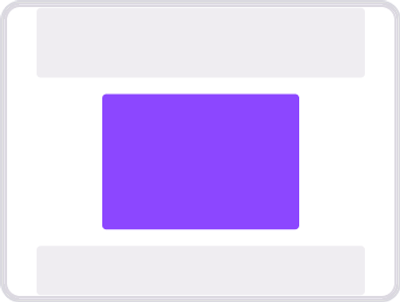 a purple square is on a white background .