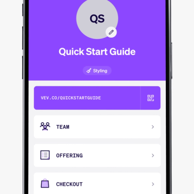 a phone screen shows a quick start guide