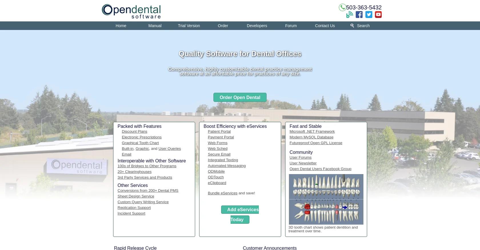 Screenshot of opendental