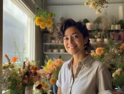 Flower shop owner