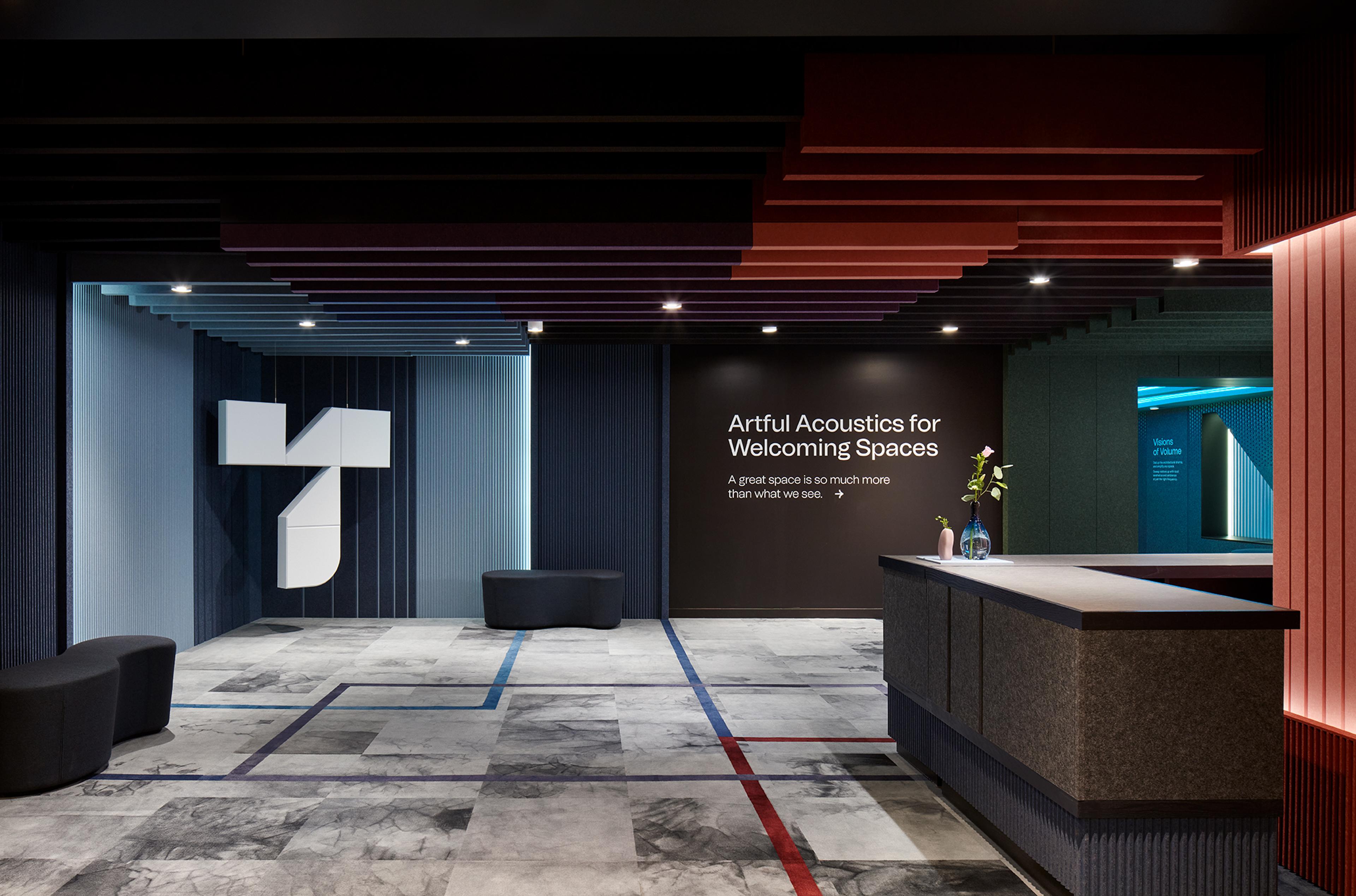 The entrance of Turf's 2023 NeoCon showroom at the MART in Chicago.